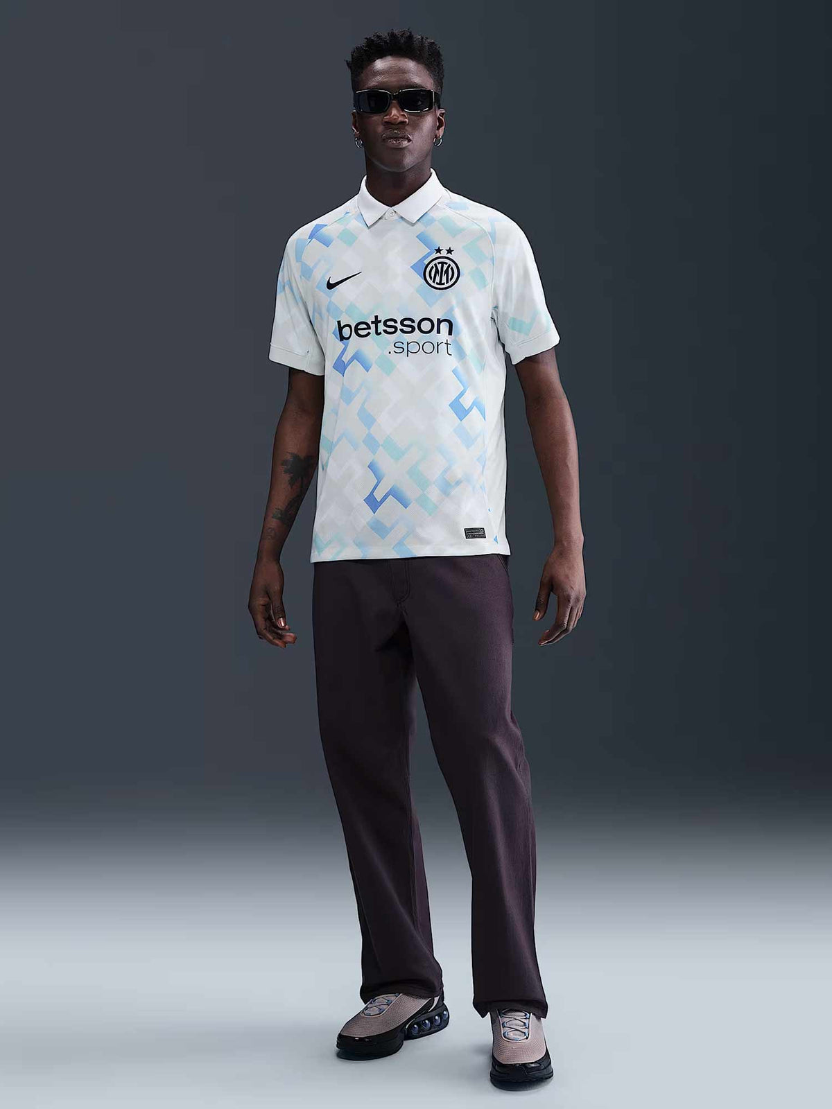NIKE Тениска INTER M NK DF JSY SS STAD AW