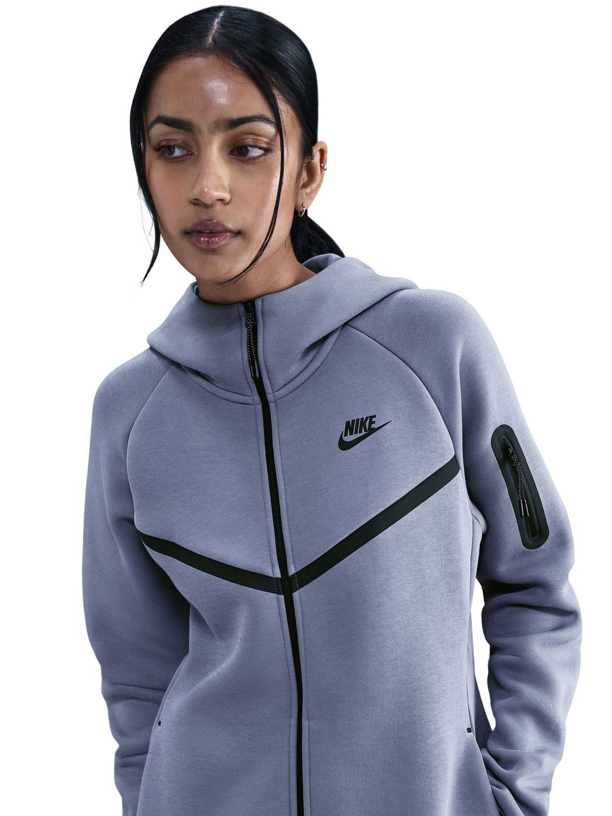 NIKE Суитшърт W NSW TCH FLC WR FZ HDY 2